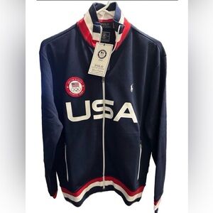 NWT Polo by Ralph Lauren Men's Navy USA Olympic Jacket
